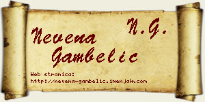Nevena Gambelić vizit kartica